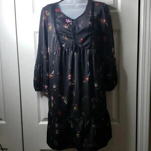 Old Navy Black Floral Dress | Size Small Petite